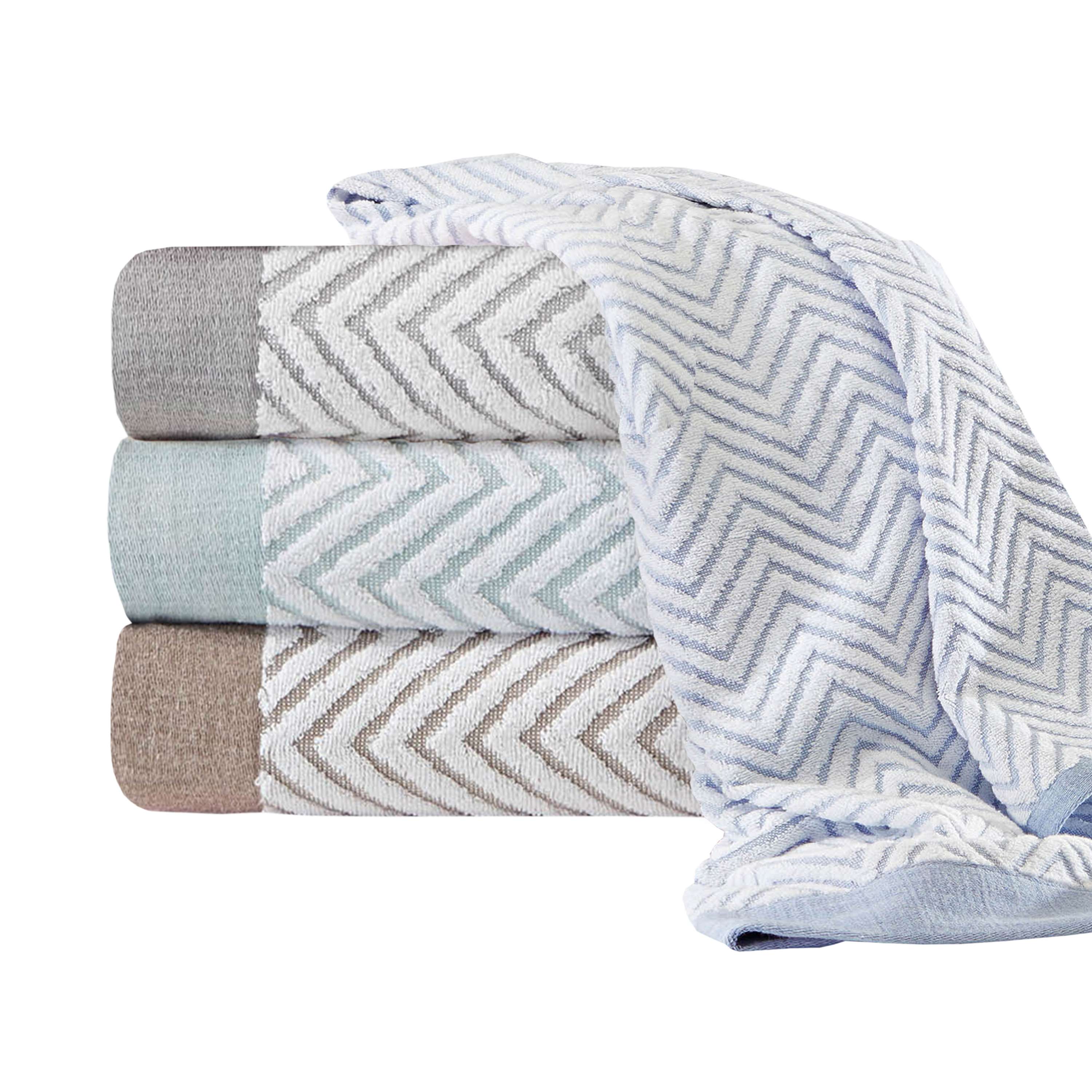 Fibertone Jacquard Pool Towels - Chevron